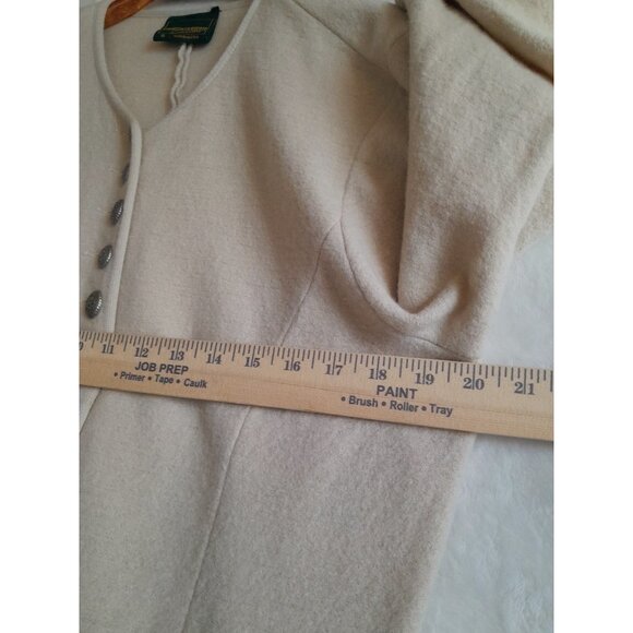 Vtg Geiger Austria Wool Alpine Style Ornate Button Size 28/US 6 Cardigan Jacket - Picture 7 of 8
